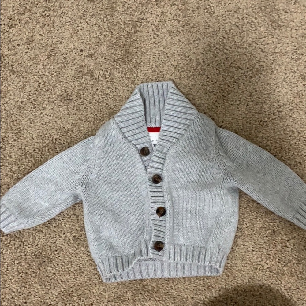 Carters Baby Gray Button Up Sweater